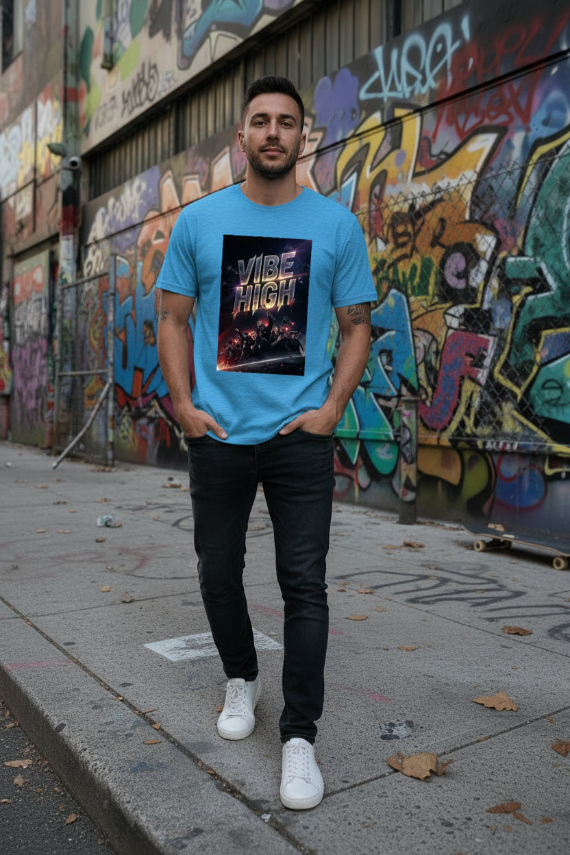 Heathered Bright Turquoise - DM108 - FRONT